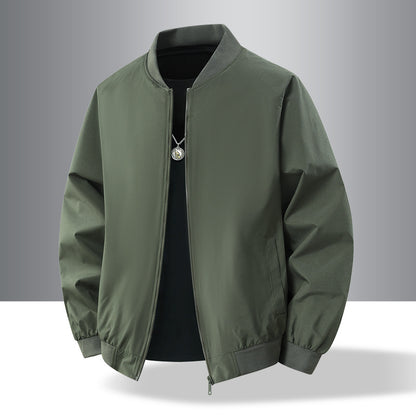 Men's lightweight urban military bomber jacket with elastic waistband, zipper, and side pockets Shop Velvia