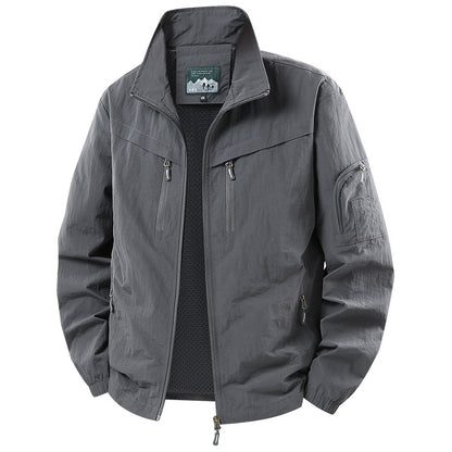 Men's Lightweight Functional Jacket with Mesh Lining and Multiple Zipper Pockets Shop Velvia