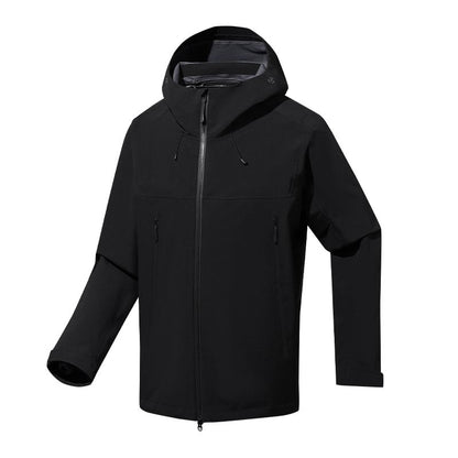 Men's water- and windproof softshell outdoor jacket with adjustable hood Shop Velvia