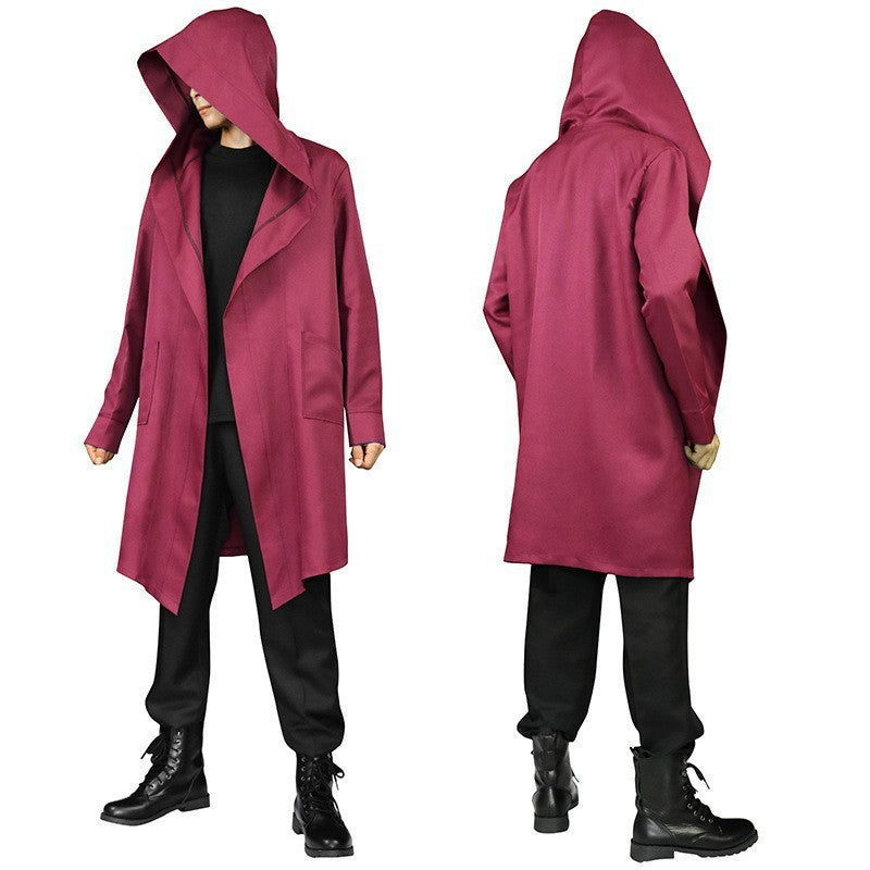 Unisex multi-layered hooded cloak with wide drape and satin ribbon closure Shop Velvia