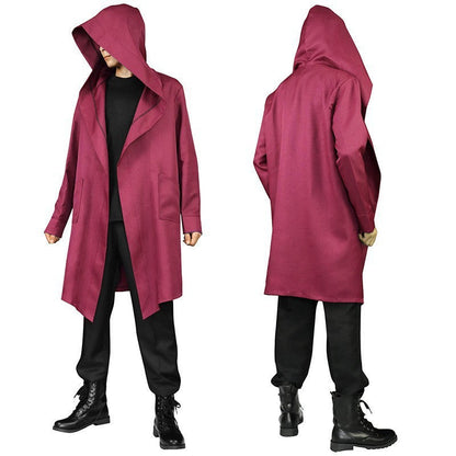 Unisex multi-layered hooded cloak with wide drape and satin ribbon closure Shop Velvia