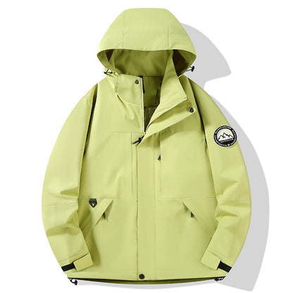 Women's waterproof hardshell outdoor jacket with hood and multifunction pockets Shop Velvia