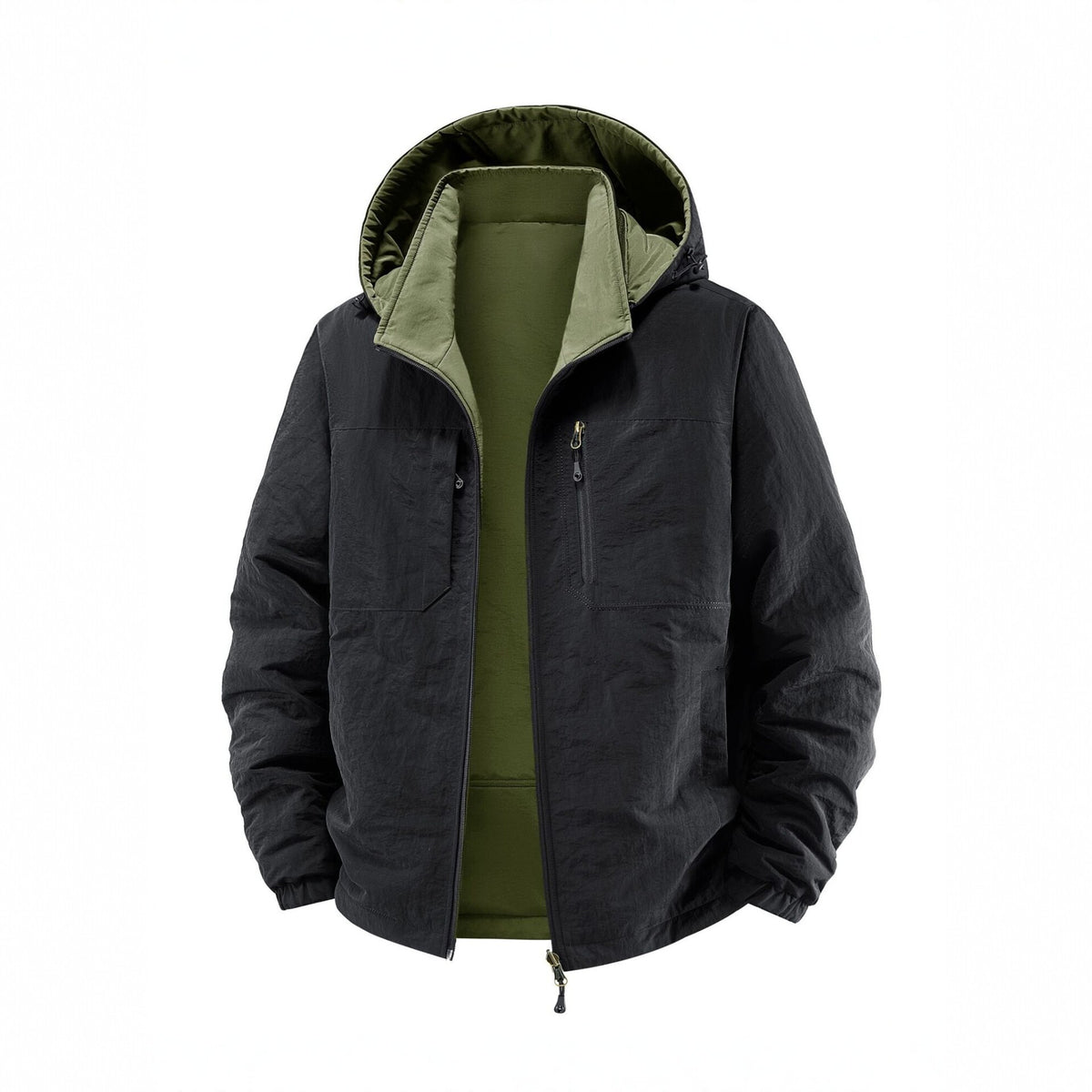 Men's thermo field jacket with fleece lining, hood and front pockets Shop Velvia