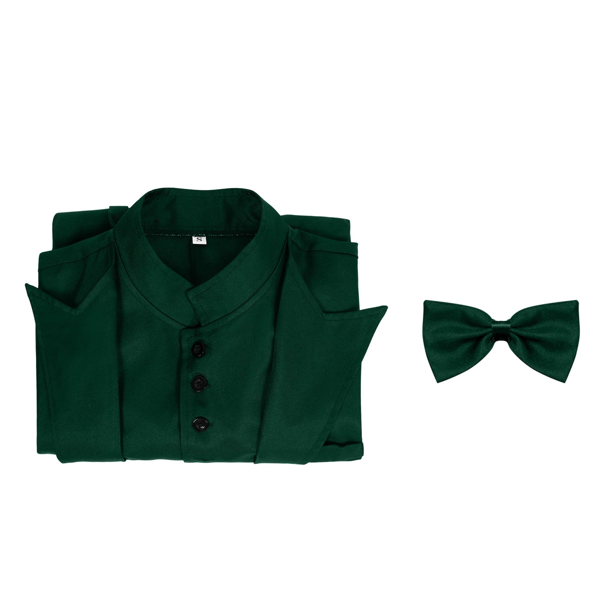 Men's formal tuxedo shirt with concealed button placket, stand-up collar and matching bow tie Shop Velvia
