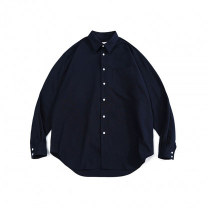 Unisex Oversize Shirt made of fine Oxford cotton fabric with chest pocket and rounded hem Shop Velvia
