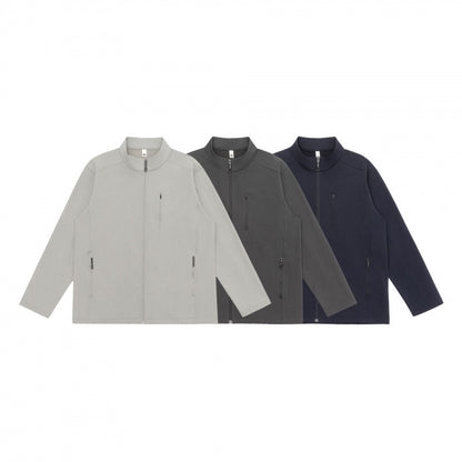 Unisex Light Tech-Fleece Zip Jacket with Stand-Up Collar, three Zip Pockets and Straight Cut Shop Velvia