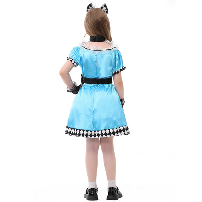 Girls costume in Victorian style with elaborate lace accents Shop Velvia