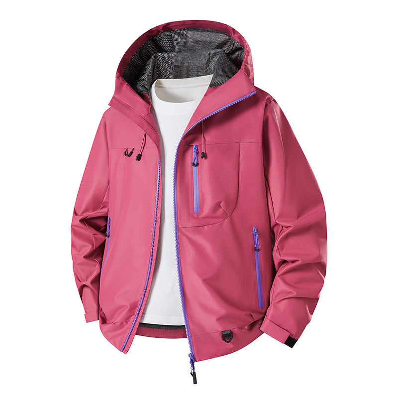 Men's water-repellent technical softshell jacket with hood, breathable mesh lining and zippered pockets Shop Velvia