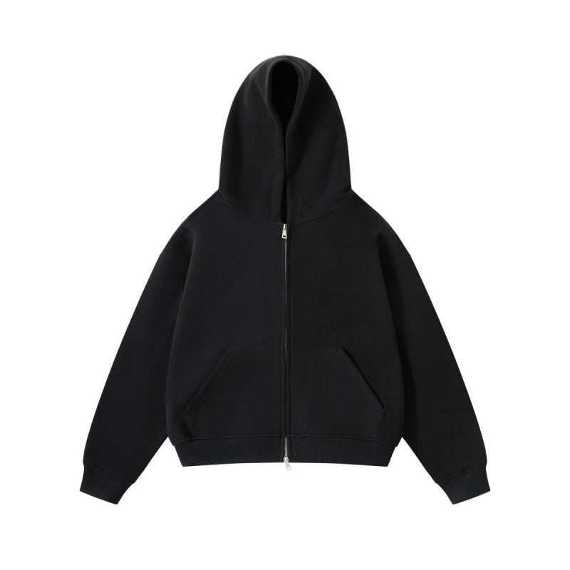 Unisex Oversize Hoodie with full zip and kangaroo pockets made of cotton fleece Shop Velvia