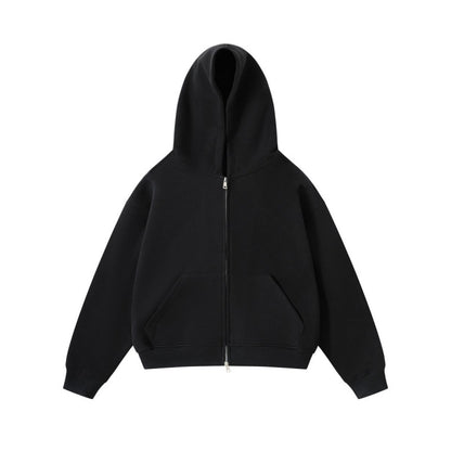Unisex Oversize Hoodie with full zip and kangaroo pockets made of cotton fleece Shop Velvia