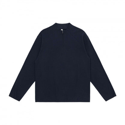 Unisex Waffle Knit Half-Zip Pullover with Raglan Sleeves Shop Velvia