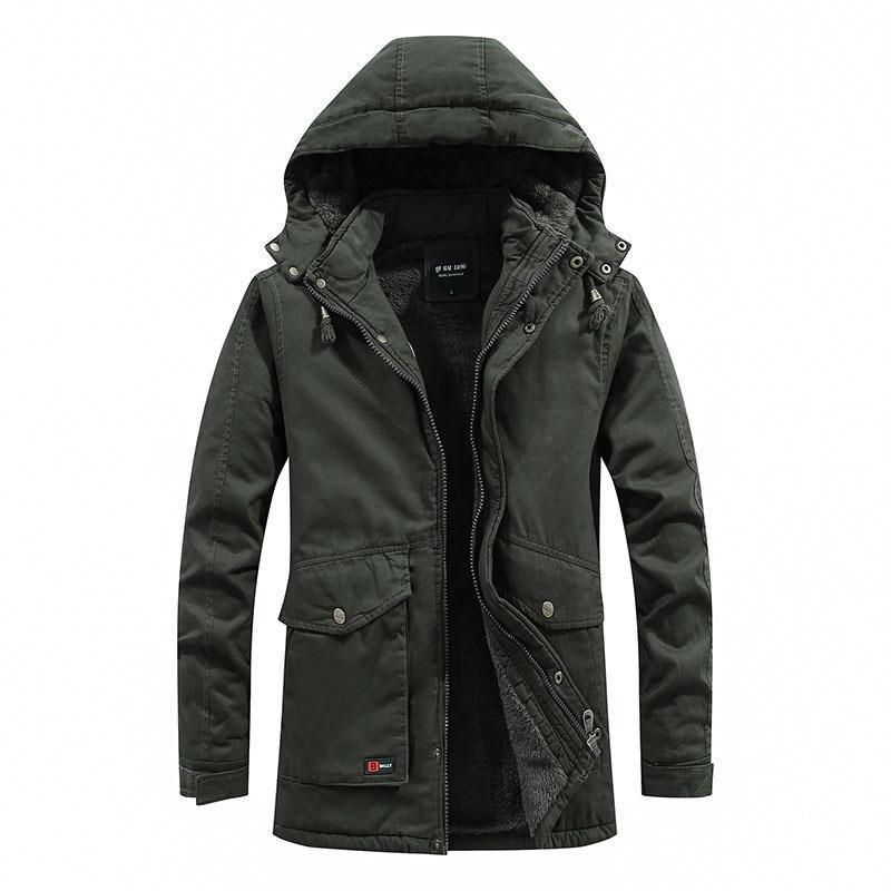 Men's city parka with teddy lining, hood, and windproof inner placket Shop Velvia