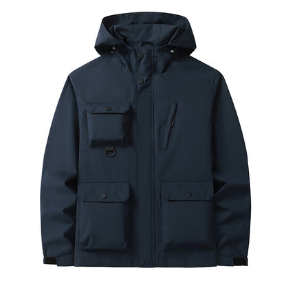 Men's Technical Utility Field Jacket with Hood, Multiple Pockets and Wind-Resistant Shell Shop Velvia