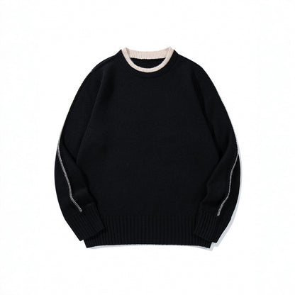 Unisex Soft Mélange Crew Neck Sweater made of Organic Cotton Blend with Boxy Fit and Wide Ribbed Cuffs Shop Velvia