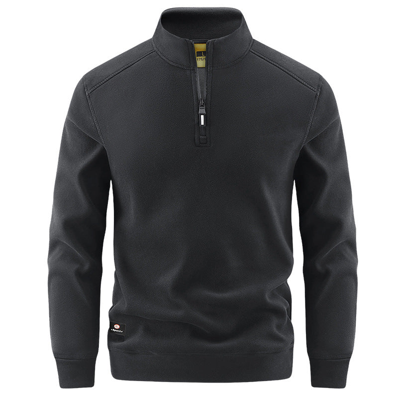 Men's Breathable Microfleece Half-Zip Sweater with Stand Collar and Raglan Sleeves Shop Velvia