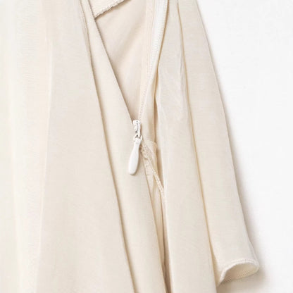 Women's Asymmetrical Tiered Skirt with Ruffles and Flowing Satin Fall Shop Velvia