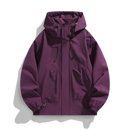 Unisex Lightweight Waterproof Utility Hoodie Jacket with Adjustable Cuffs and Large Pockets Shop Velvia