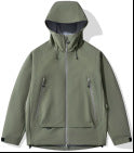 Men's technical insulating softshell jacket with hood and fleece inner collar Shop Velvia