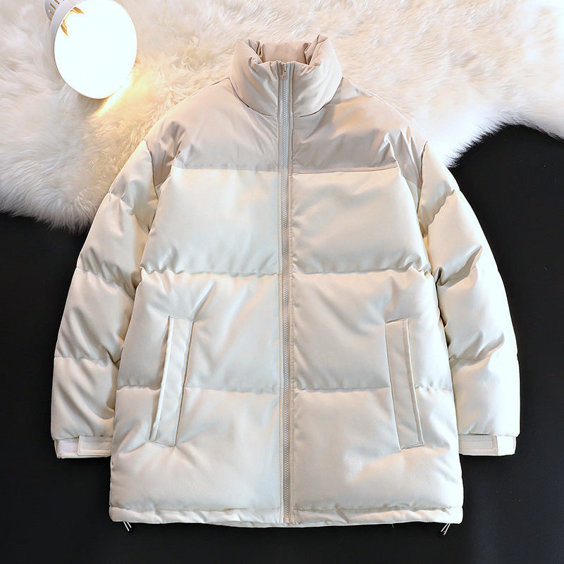 Unisex Padded Oversize Quilted Jacket with Stand-up Collar and Concealed Zipper Shop Velvia