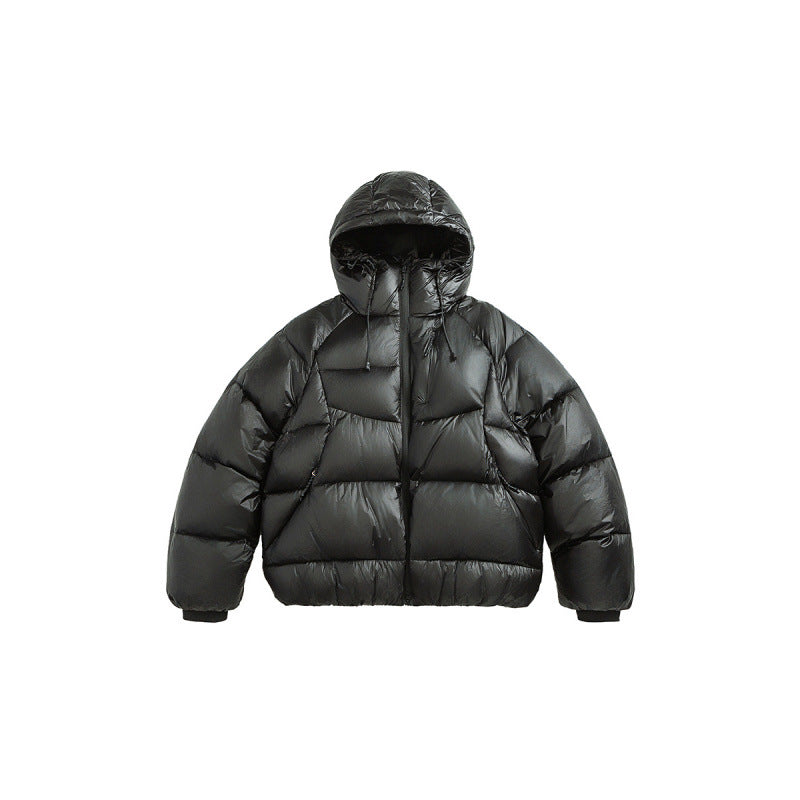 Unisex Quilted Down Jacket with Hood and Lightweight Thermal Insulation Shop Velvia