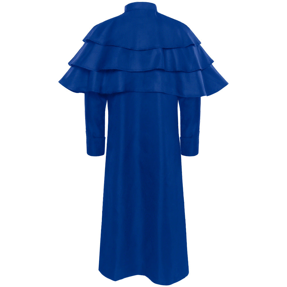women's elegant maxicape coat with layered shoulder capes and stand-up collar Shop Velvia
