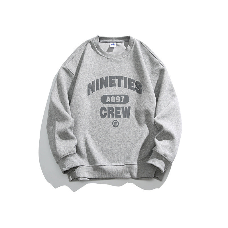 Unisex Oversized Sweatshirt with Round Neck and Distinctive College Print Shop Velvia