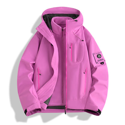 Men's Multifunctional Softshell Jacket with Removable Fleece Lining, Tactical Zipper Pockets and Hood Shop Velvia