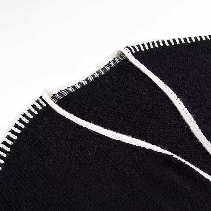 Women's Oversized Cardigan with Contrasting Crochet Edges Shop Velvia