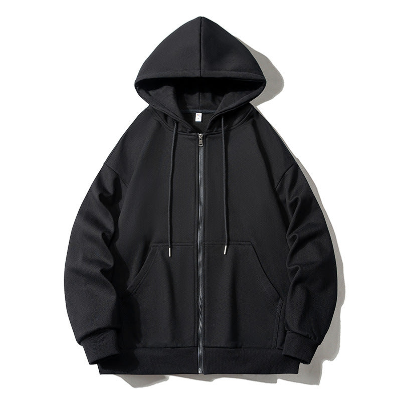 Men's hoodie zip-up jacket with full zip, oversized fit, and raglan sleeves Shop Velvia
