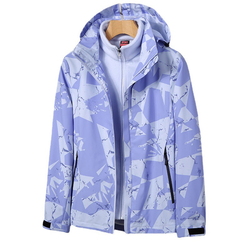 Women's two-layer softshell jacket with removable fleece inner jacket and hood Shop Velvia