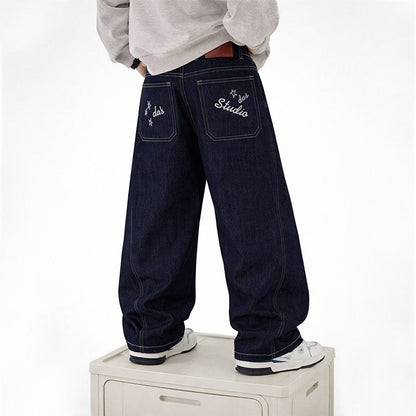 Boys casual wide-cut denim pants Shop Velvia