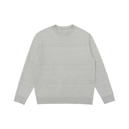 Unisex fine knit pullover with fine structured stripes, round neck and slightly oversized cut Shop Velvia