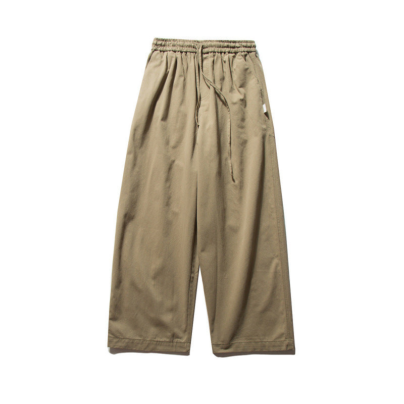 Unisex Wide Culotte Pants with Elastic Waistband and Drawstring Shop Velvia