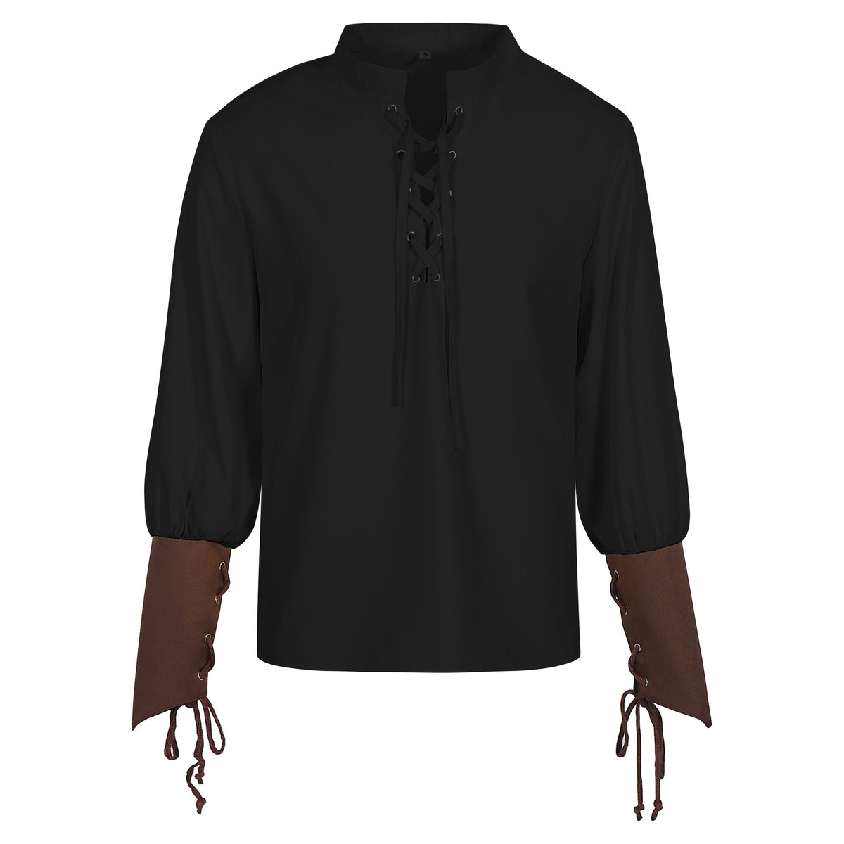 Unisex medieval tunic with front lacing and removable leather arm protectors Shop Velvia