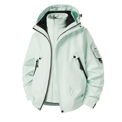 Men's 3-in-1 Softshell Parka with removable fleece inner jacket and technical hood Shop Velvia