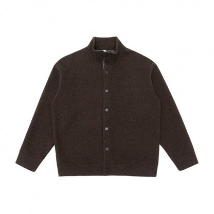 Unisex Boxy Knit Cardigan with Stand-Up Collar and Full Button Placket Shop Velvia