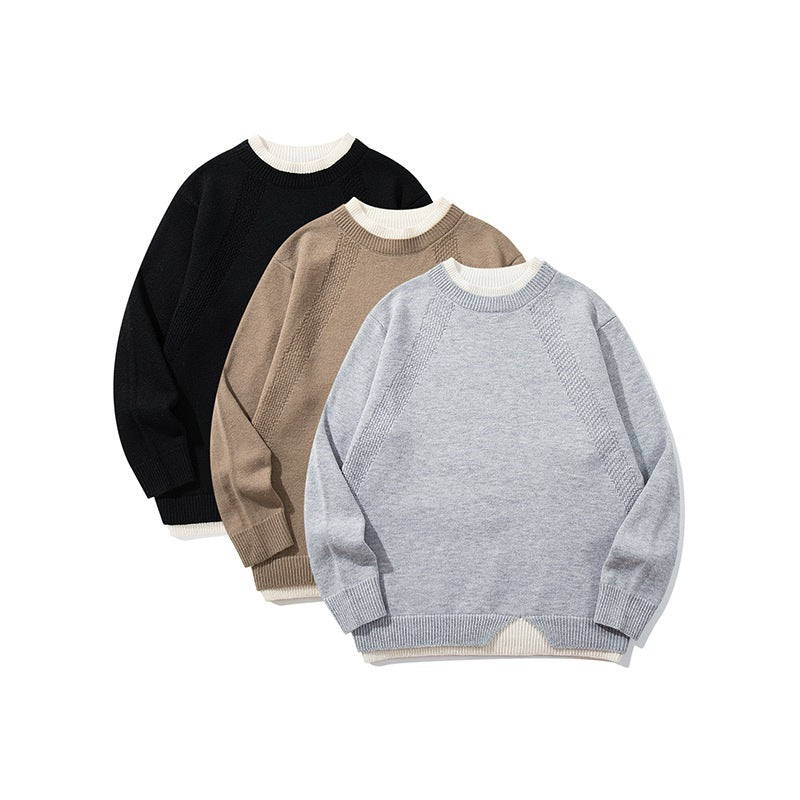 Unisex fine knit sweater with raglan seam and triangular hem adornment Shop Velvia