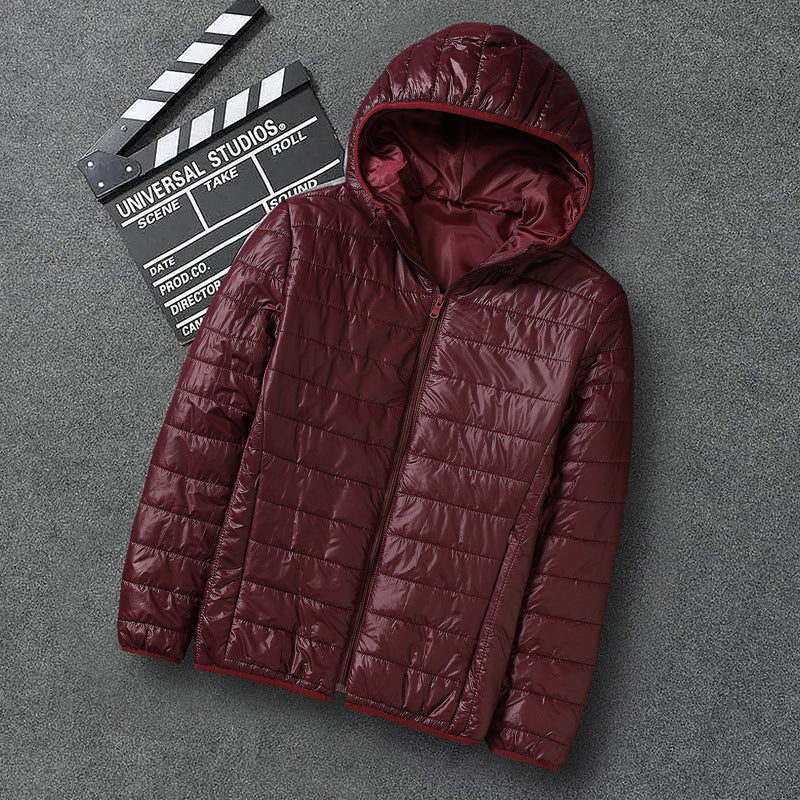 Men's nan ultra-light hooded quilted jacket with packing function and windproof shell Shop Velvia