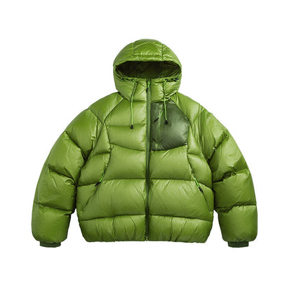 Unisex Quilted Down Jacket with Hood and Lightweight Thermal Insulation Shop Velvia