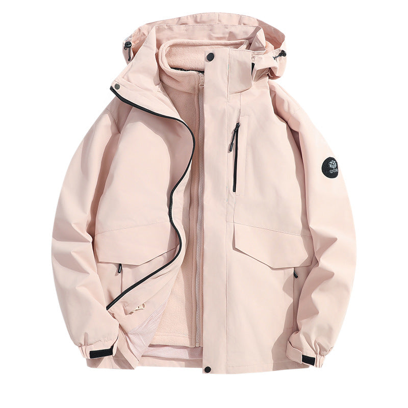 Men's Lightweight Softshell Rain Jacket with Detachable Fleece Lining, Sealed Seams and Multifunctional Pockets Shop Velvia