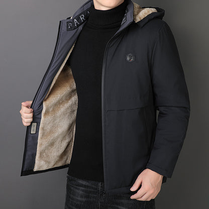 Men's transitional jacket with teddy lining, windproof outer shell and hood Shop Velvia
