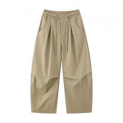 Unisex wide layered pants with balloon-shaped silhouette, high waist and drawstring Shop Velvia