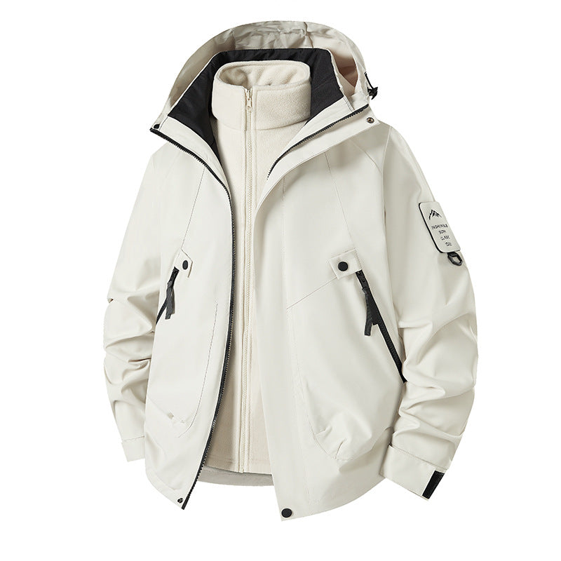 Men's 3-in-1 Softshell Parka with removable fleece inner jacket and technical hood Shop Velvia