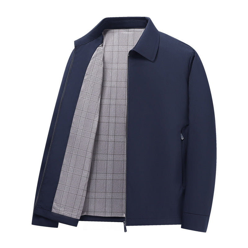Men's Lightweight Harrington Jacket with Softshell Outer Material and Glencheck Lining Shop Velvia