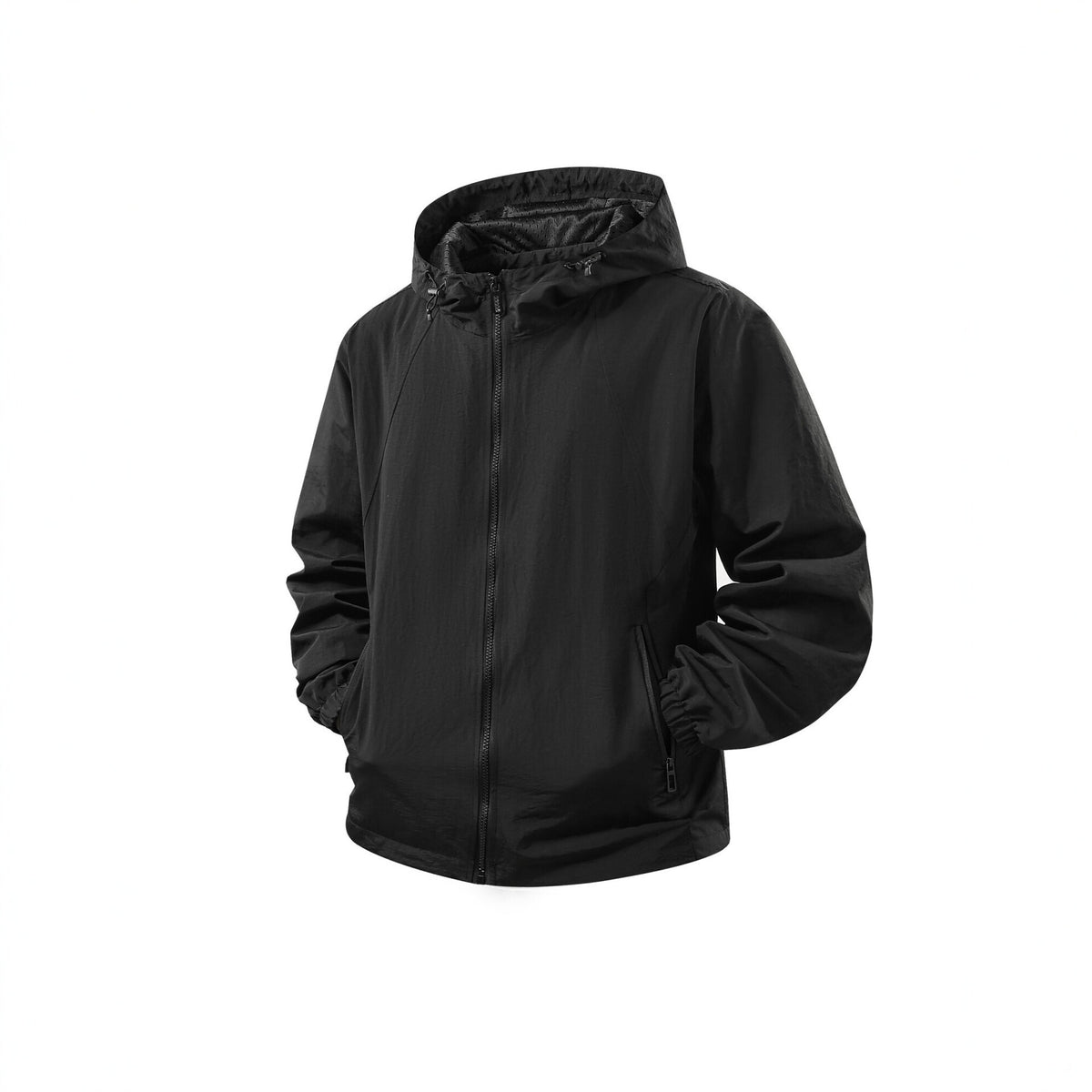 Men's Lightweight Breathable Hooded Windbreaker with Mesh Lining and Zipper Pockets Shop Velvia