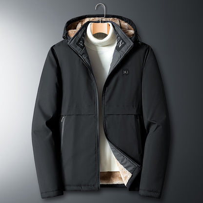 Men's transitional jacket with teddy lining, windproof outer shell and hood Shop Velvia