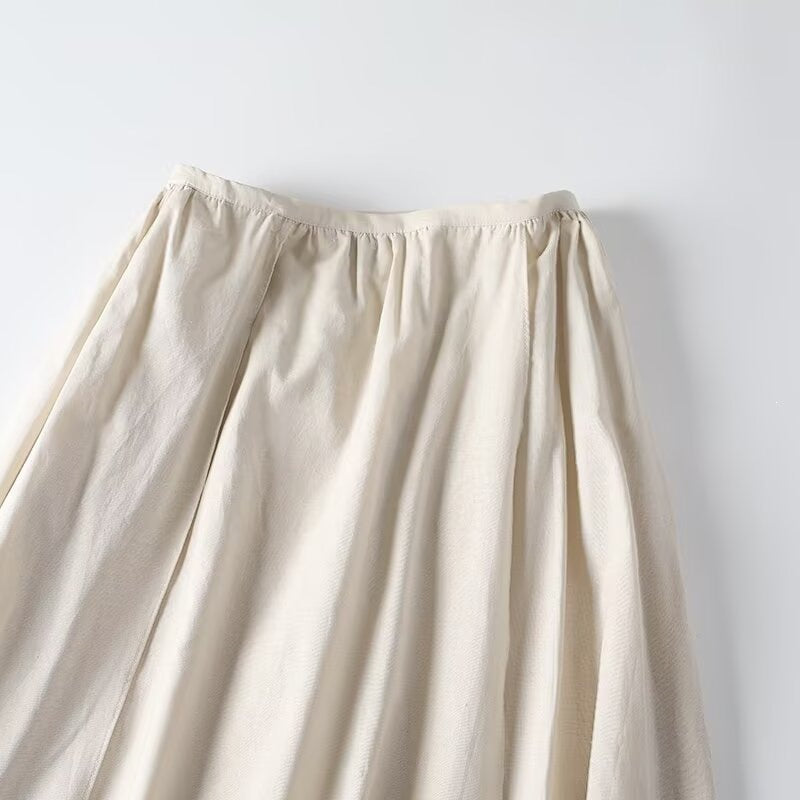 Women's maxi skirt with elastic waistband, wide tiers and side slits Shop Velvia