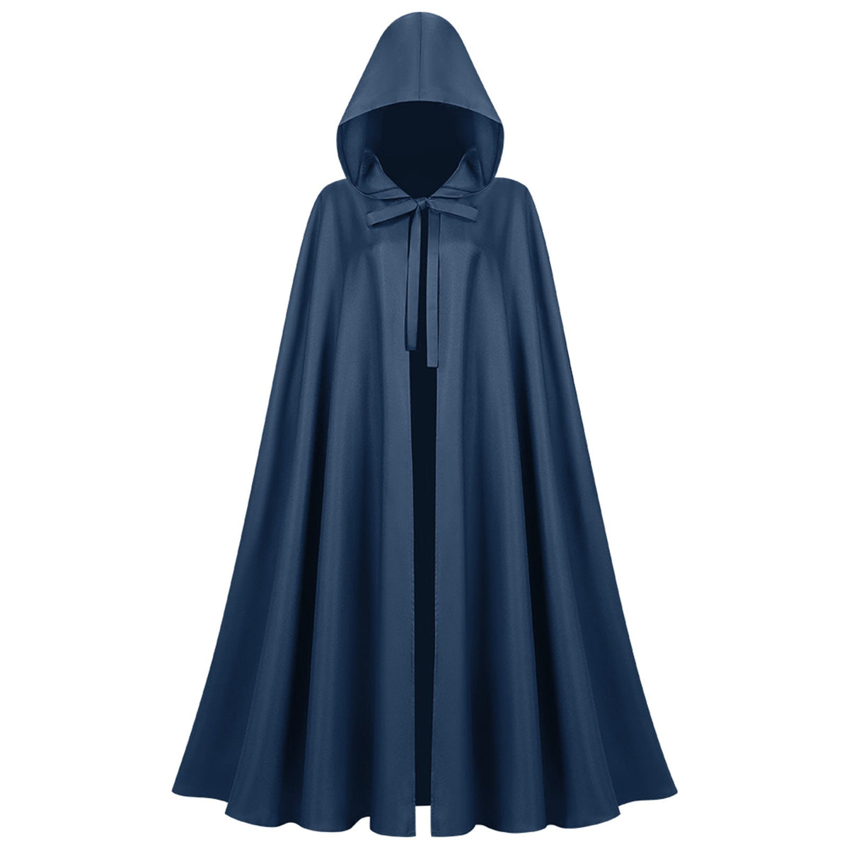 Unisex non longer hooded cape made of water-repellent polyester with full circular cut and tie belt Shop Velvia