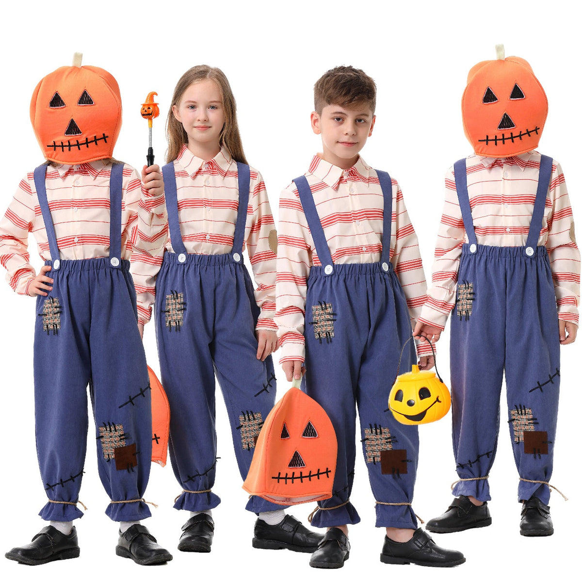 Children's Costume as Pumpkin Farmer Shop Velvia