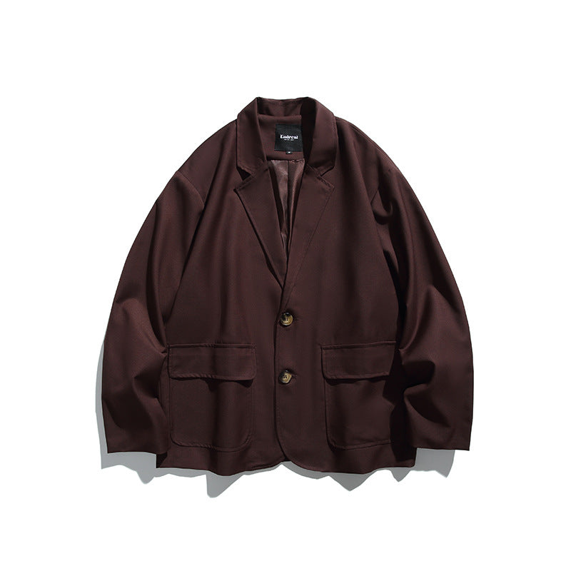 Men's Oversize Blazer in Boxy Cut with Flap Pockets and Light Padding Shop Velvia